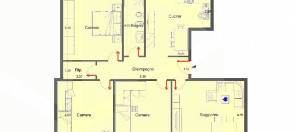 4غرفة شقة في Modugno, Italy رقم 34433 2