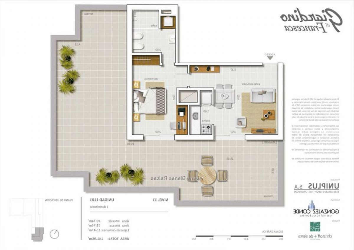 Apartamento T3 em Montevideo, Uruguay N.º 1663