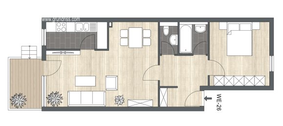 1 Schlafzimmer Wohnung in Mettmann, Germany, Nr. 223311 5