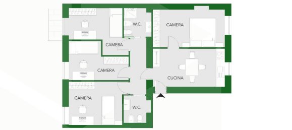 4غرفة شقة في Milan, Italy رقم 242219 2