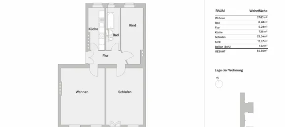 3 rooms Apartment in Friedrichshain, Germany No. 111228 13