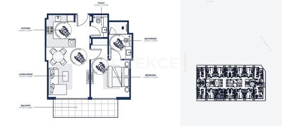 Apartamento de 1 dormitorio en Dubai, UAE No. 114451 23