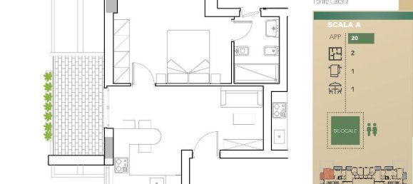 2 rooms Apartment in Rome, Italy No. 20828 6