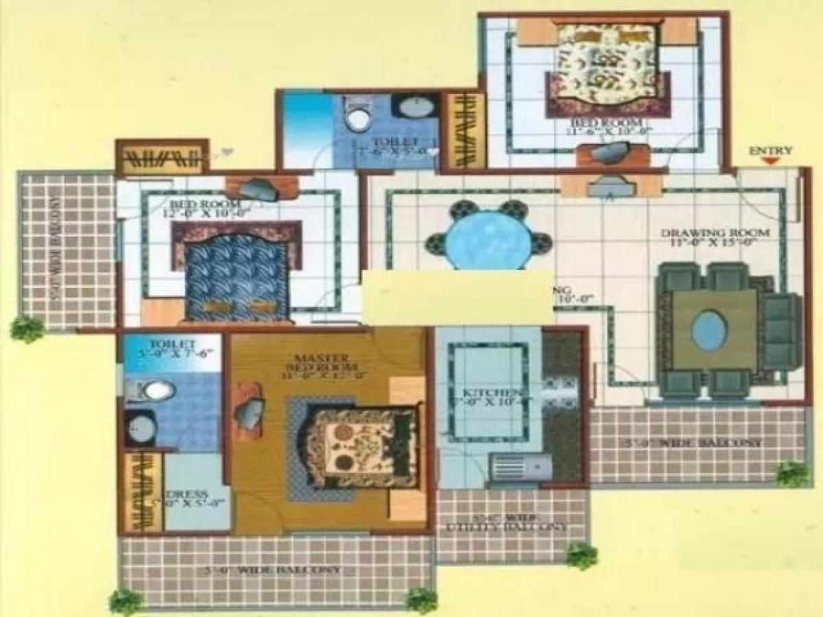 3 bedrooms House in Ghaziabad, India No. 24175