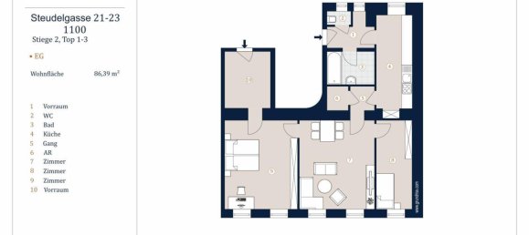 4 rooms Apartment in Favoriten, Austria No. 25960 16