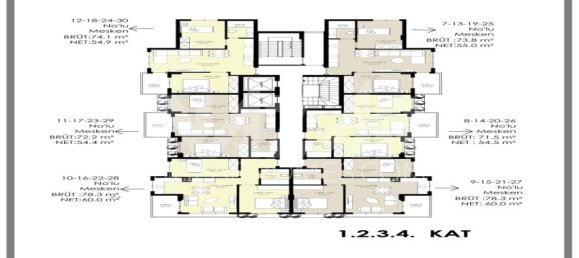 Wohnung 1+1 in Alanya, Turkey, Nr. 14397 16
