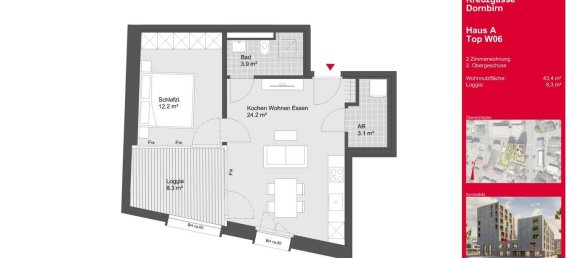 2 rooms Apartment in Dornbirn, Austria No. 132118 4