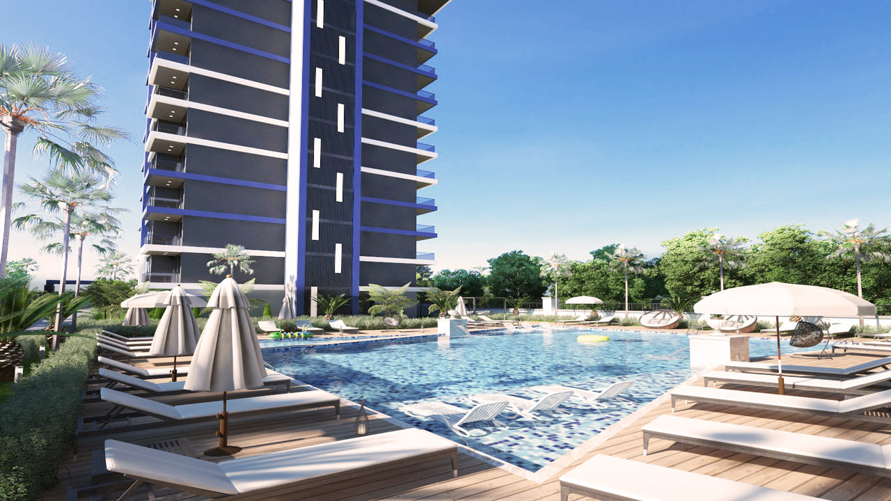 Apartment 1+1 in Twin Towers 4, Mahmutlar, Turkey No. 35048