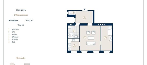 2 rooms Apartment in Mariahilf, Austria No. 240504 11