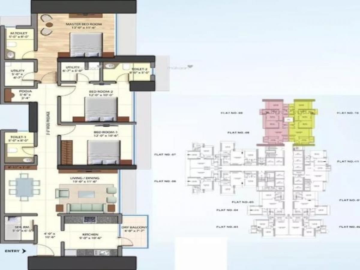 3 غرف نوم منزل في Mumbai, India رقم 26226