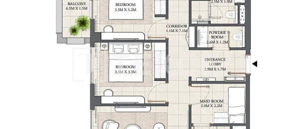 3 chambres appartement à vendre à Dubai, UAE № 111412 12