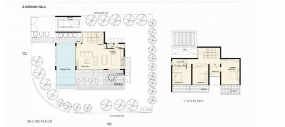 Вилла с 3 спальнями в Пейя, Пафос, Кипр № 9404 9