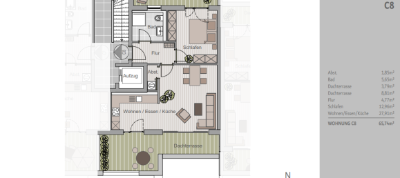 Penthouse T1 em Straubing, Germany N.º 41845 2