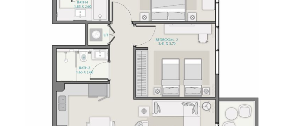 Квартира с 1 спальней в Дубай, ОАЭ № 121664 7