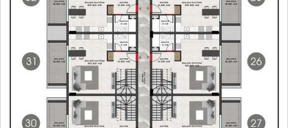 2-Zimmer Wohnung in Mahmutlar, Turkey, Nr. 10446 9