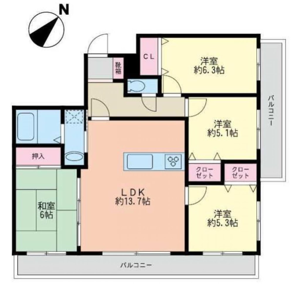 4 bedrooms Apartment in Fukuoka, Japan No. 4130