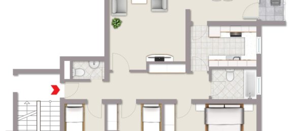 Квартира с 3 спальнями в Оффенбах ам Майн, Германия № 311553 12