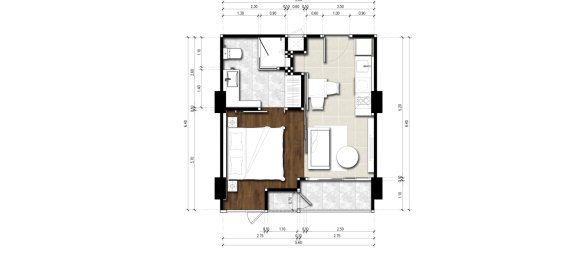 1 Schlafzimmer Eigentumswohnung in The Panora Phuket Phuket, Thailand, Nr. 28997 6