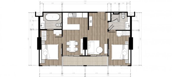 Apartamento T2 em Pattaya, Thailand N.º 20170 24