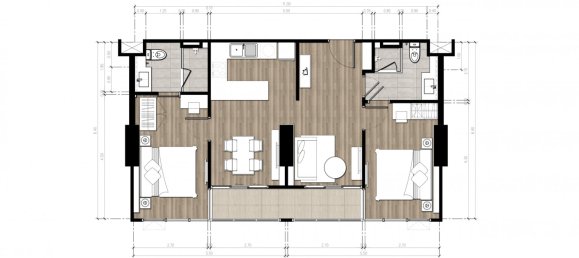 Apartamento T2 em Pattaya, Thailand N.º 20170 23