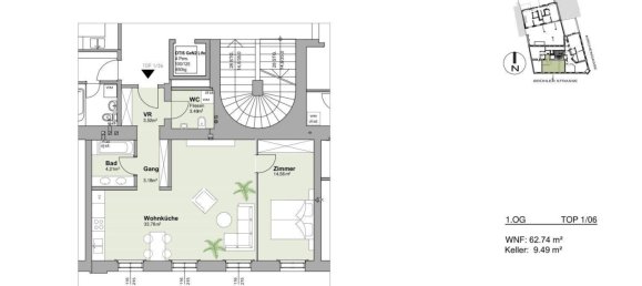 2 rooms Apartment in Modling, Austria No. 106341 11