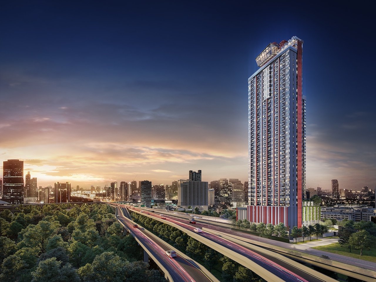 Кондоминиум  с 1 спальней в Life Asoke Hype, Пляж Рейли, Таиланд № 29309