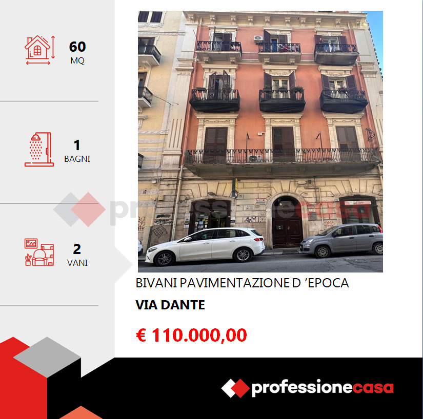 2 rooms Apartment in Bari, Italy No. 56561