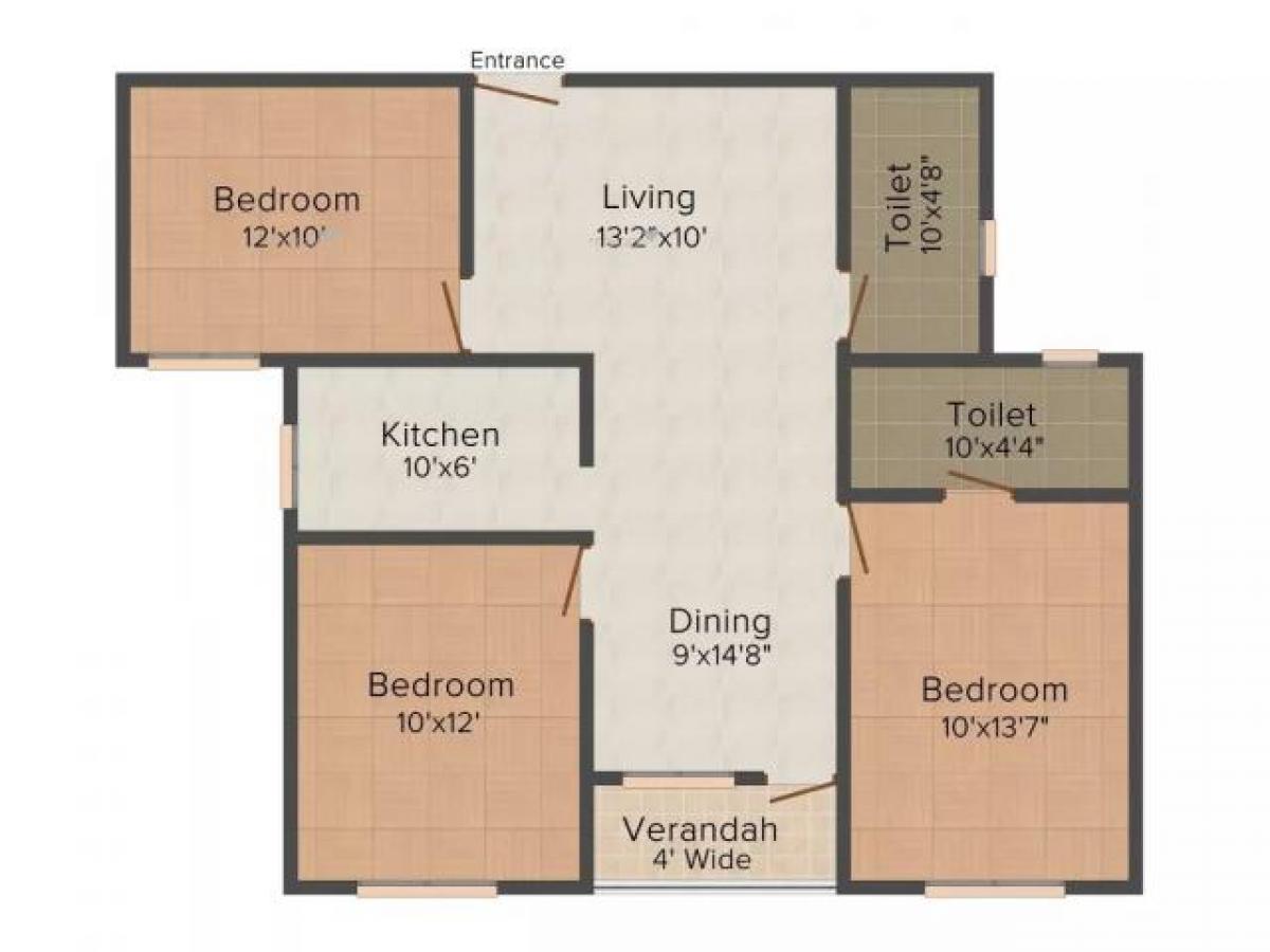 3 bedrooms House in Kolkata, India No. 44474