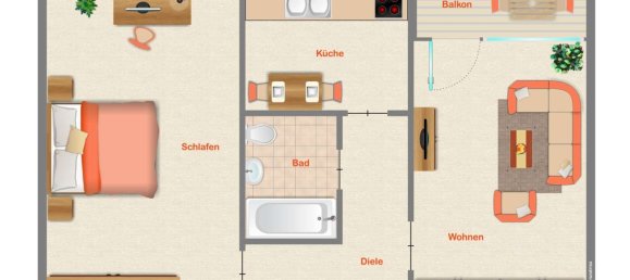 1 غرف نوم شقة في Munster, Germany رقم 71457 2