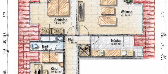 3 rooms Apartment in Oberhausen, Germany No. 350720 9