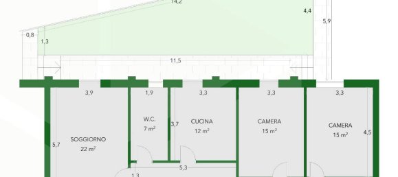 3 rooms Apartment in Molfetta, Italy No. 94162 2