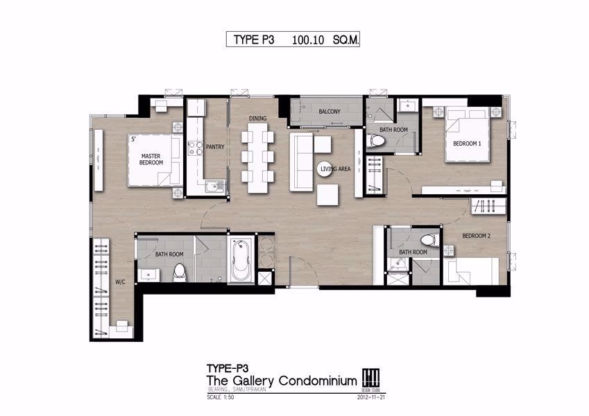 3 bedrooms Penthouse in Samut Prakan, Thailand No. 9973