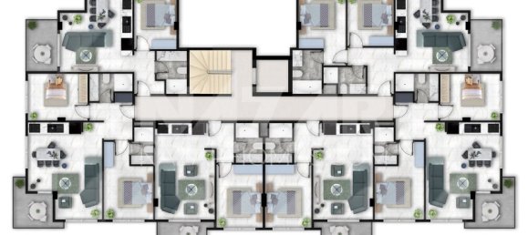 Квартира 1+1 в Аланья, Турция № 14425 3