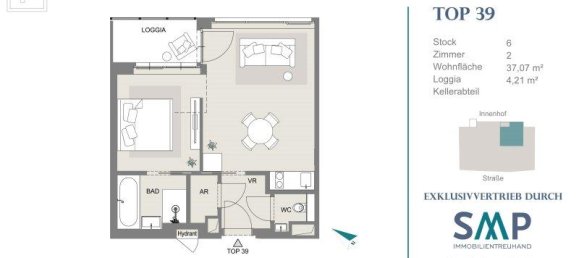 Ático de 2 habitaciónes en Wieden, Austria No. 188080 10