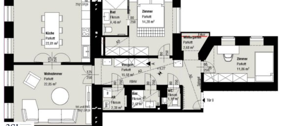 3غرفة شقة في Alsergrund, Austria رقم 215285 10