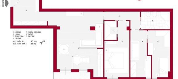 4 rooms Apartment in Naples, Italy No. 278056 2