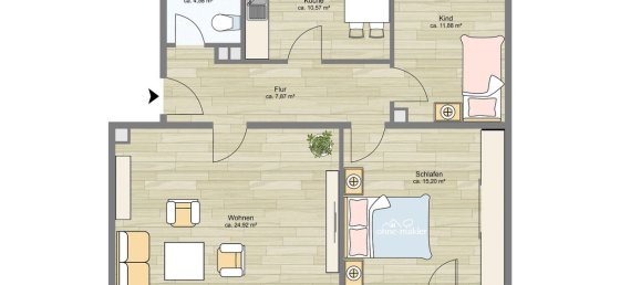 Apartamento de 1 dormitorio en Kassel, Germany No. 361952 2