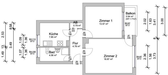 2-Zimmer Wohnung in Tegel, Germany, Nr. 348406 23