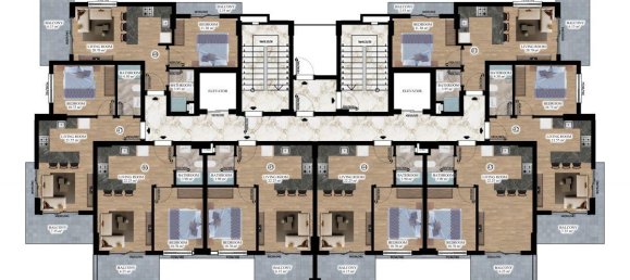 2غرفة شقة في Alanya, Turkey رقم 9960 14