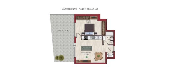 2 rooms Apartment in Rome, Italy No. 203240 17