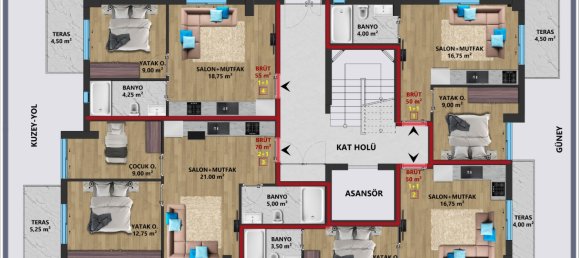 Apartamento 1+1 em Antalya, Turkey N.º 31922 11