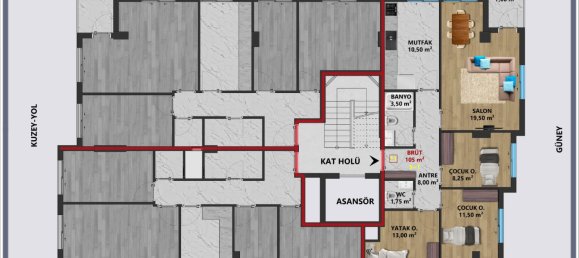 Apartamento 1+1 em Antalya, Turkey N.º 31922 9