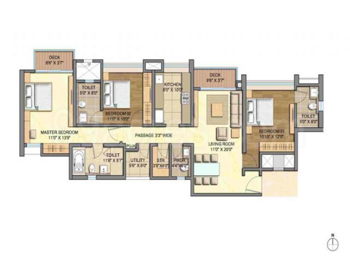 3 chambres Maison à Mumbai, India No. 25506