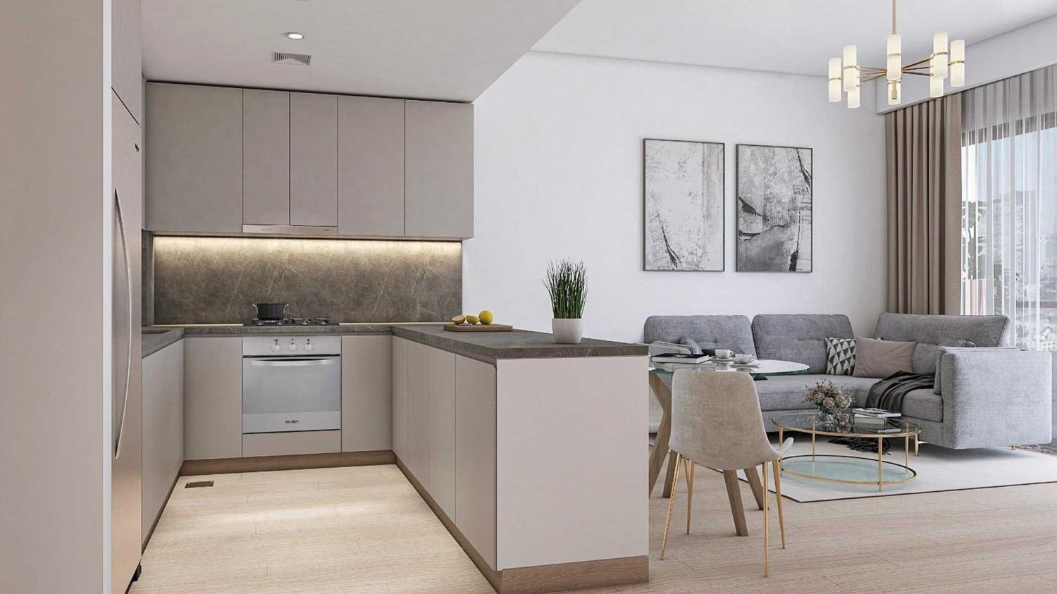 Apartamento de 3 dormitorios en AZIZI AMBER, Al Furjan, UAE No. 62130