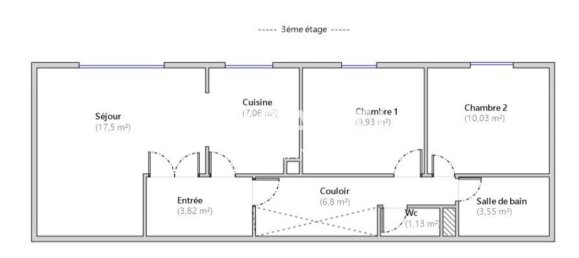 Apartamento de 2 dormitorios en Chantilly, France No. 54790 11