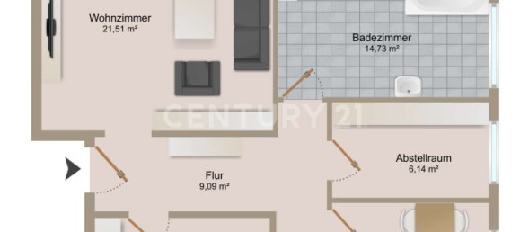 2 rooms Apartment in Osterholz, Germany No. 206072 7