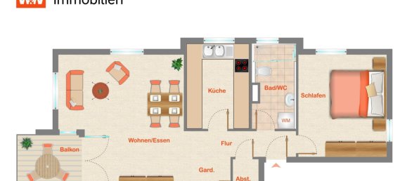 Квартира с 1 спальней в Boblingen, Германия № 236554 16