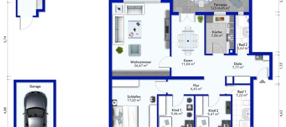 3 Schlafzimmer Wohnung in Main-Kinzig, Germany, Nr. 224993 17