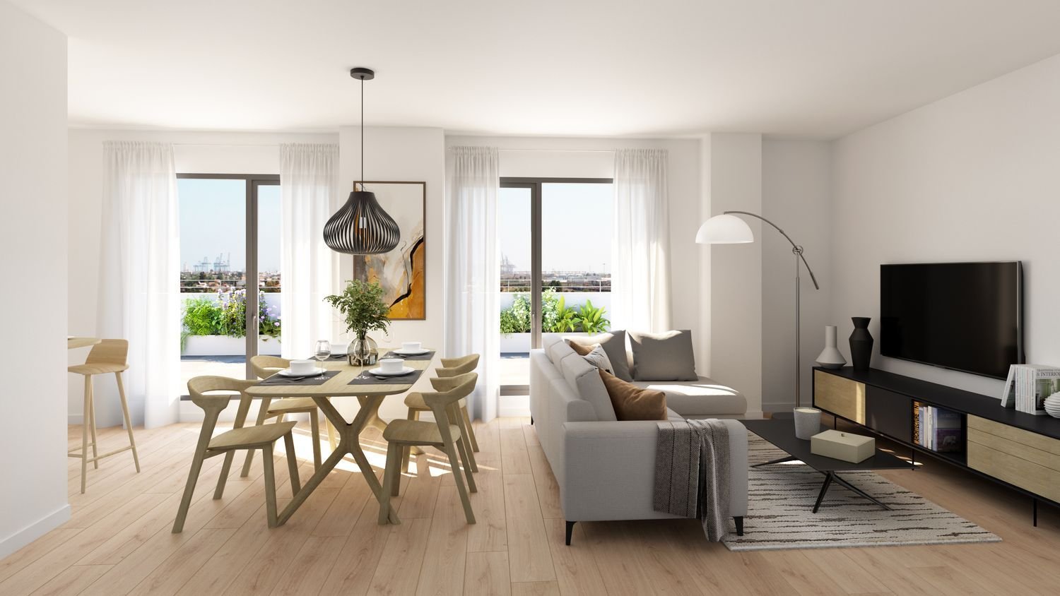 4 غرف نوم بانتهاوس في Valencia, Spain رقم 160060