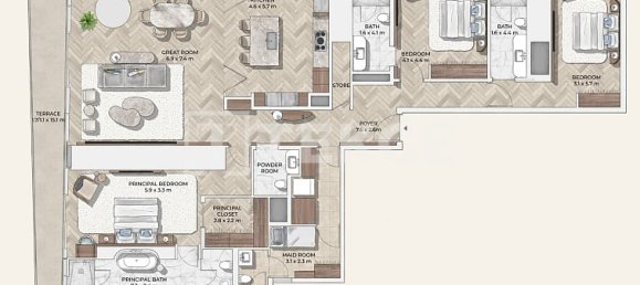 3 Schlafzimmer Wohnung in Dubai, UAE, Nr. 102507 15